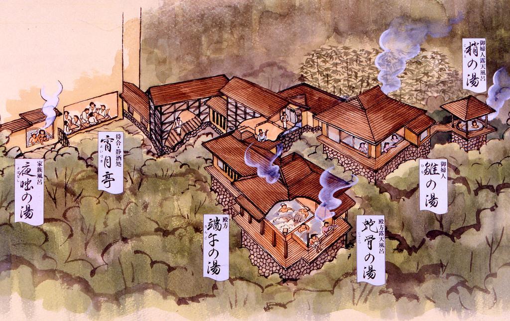 Hakone Tokinoshizuku Hotel Buitenkant foto A 19th-century painting of a Japanese village